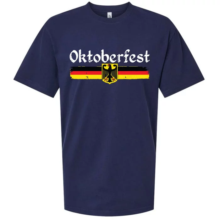 Oktoberfest German Drinking Vintage German Flag Sueded Cloud Jersey T-Shirt