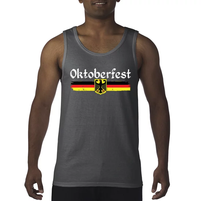 Oktoberfest German Drinking Vintage German Flag Tank Top