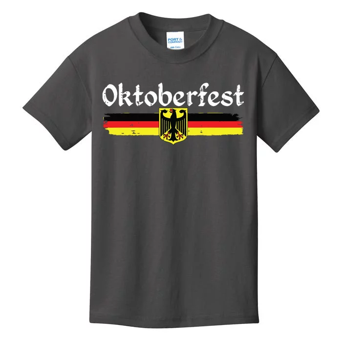 Oktoberfest German Drinking Vintage German Flag Kids T-Shirt