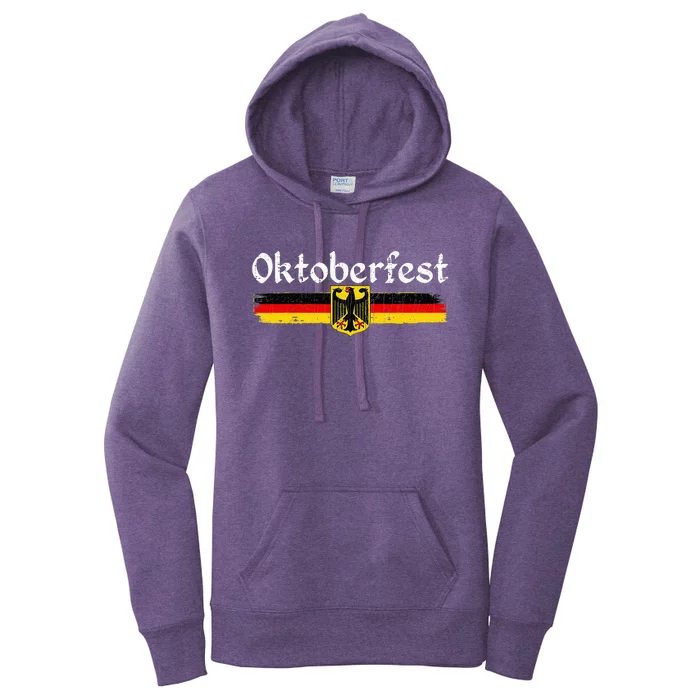 Oktoberfest German Drinking Women Vintage German Flag Women's Pullover Hoodie