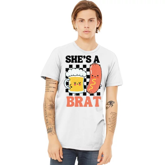 Oktoberfest German Drinking SheS A Brat Couple Matching Premium T-Shirt