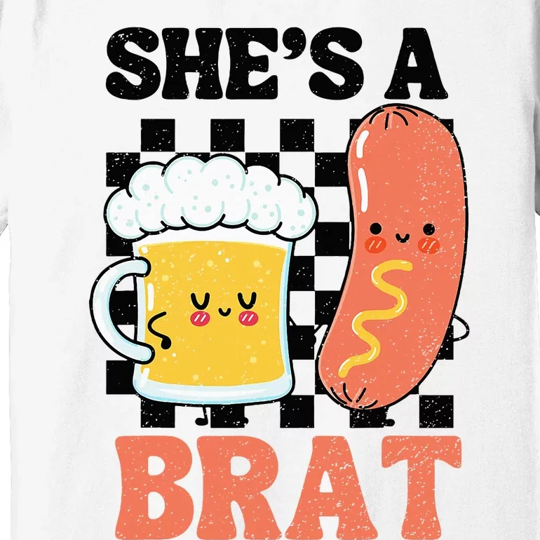 Oktoberfest German Drinking SheS A Brat Couple Matching Premium T-Shirt