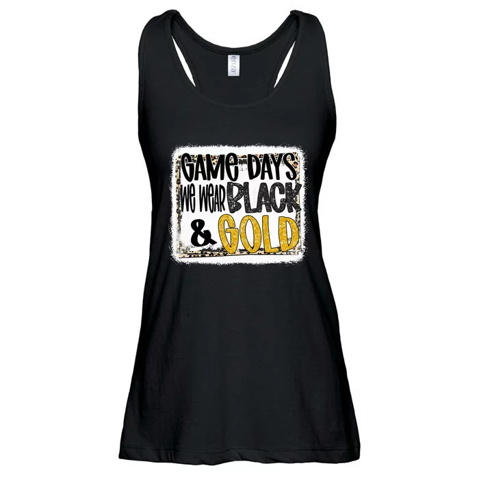 On Game Day Football We Wear Black And Gold School Spirit Ladies Essential Flowy Tank