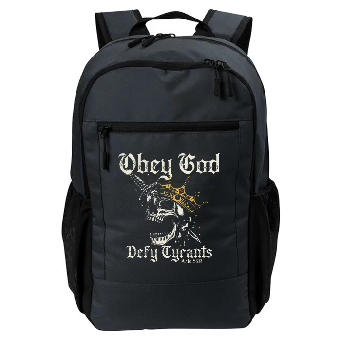 Obey God Defy Tyrants Skull Daily Commute Backpack