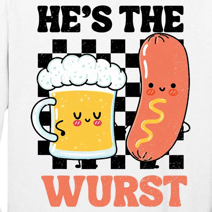 Oktoberfest German Drinking HeS The Wurst Couple Matching Tall Long Sleeve T-Shirt