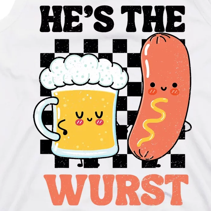 Oktoberfest German Drinking HeS The Wurst Couple Matching Tank Top