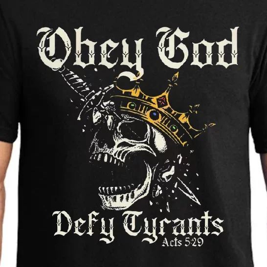 Obey God Defy Tyrants Skull Pajama Set