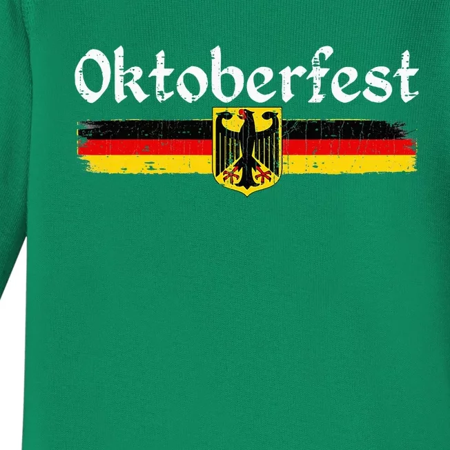 Oktoberfest German Drinking Baby Long Sleeve Bodysuit