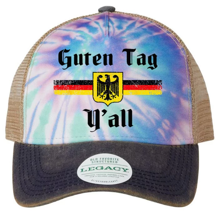 Oktoberfest German Flag Eagle Prost Guten Tag Yall Legacy Tie Dye Trucker Hat