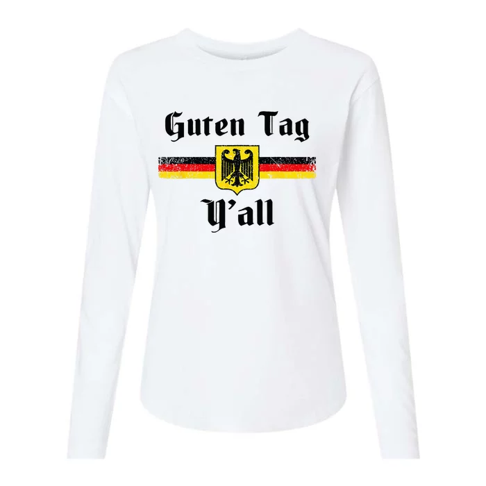 Oktoberfest German Flag Eagle Prost Guten Tag Yall Womens Cotton Relaxed Long Sleeve T-Shirt