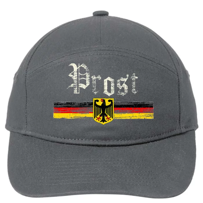 Oktoberfest German Flag Prost Vintage 7-Panel Snapback Hat