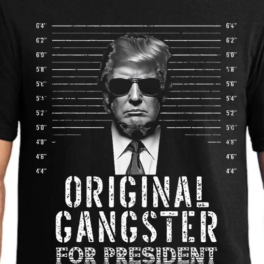 Original Gangster For President Donald Trump Mugshot Pajama Set