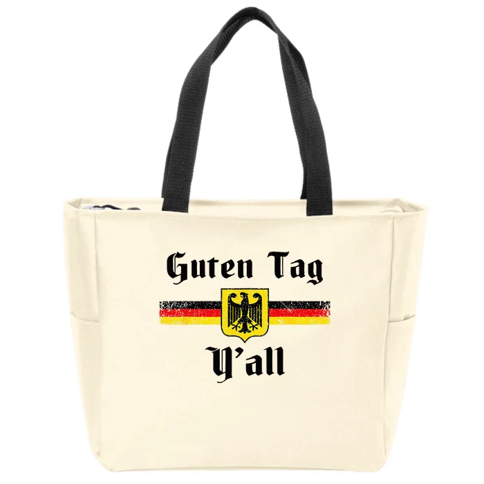 Oktoberfest German Flag Eagle Prost Guten Tag YAll Fun Idea Zip Tote Bag