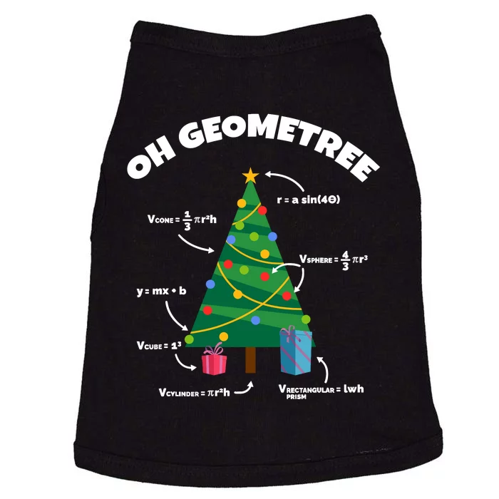 Oh Geometree Funny Christmas Tree Math Teacher Doggie Tank