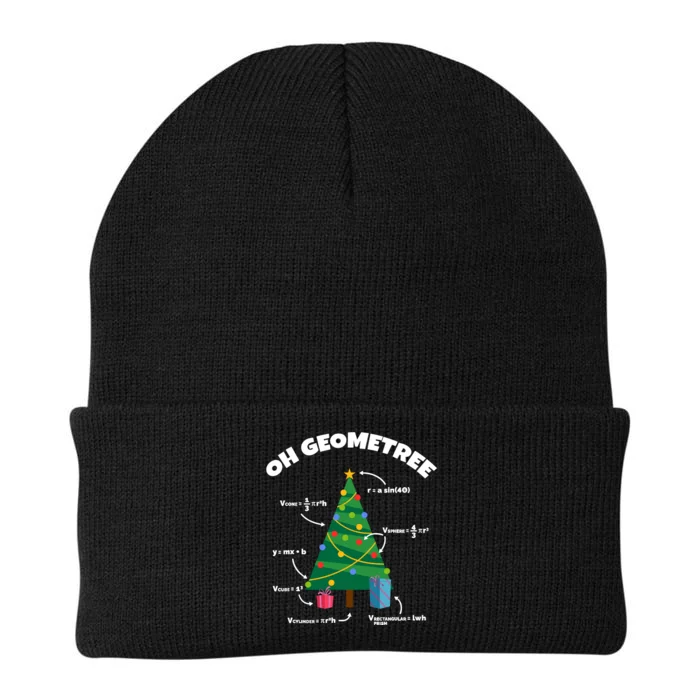 Oh Geometree Funny Christmas Tree Math Teacher Knit Cap Winter Beanie