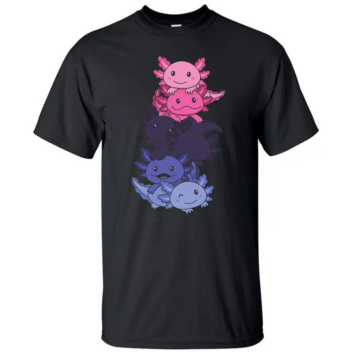 Omnisexual Gender fluid Pride LGBTQ Axolotl Tall T-Shirt