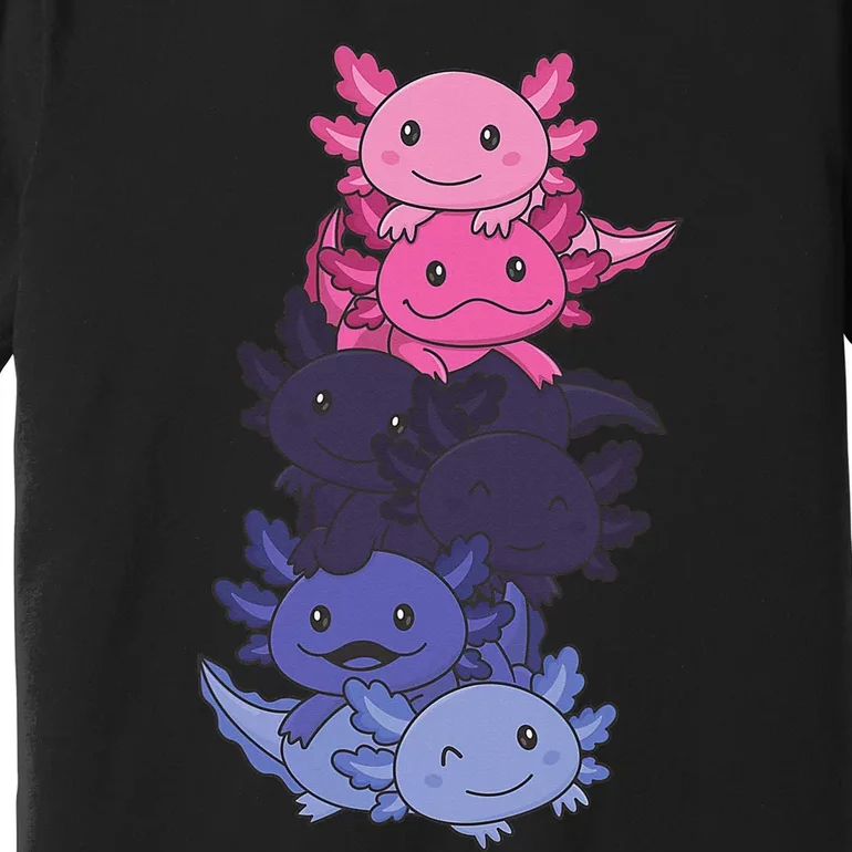 Omnisexual Gender fluid Pride LGBTQ Axolotl Premium T-Shirt