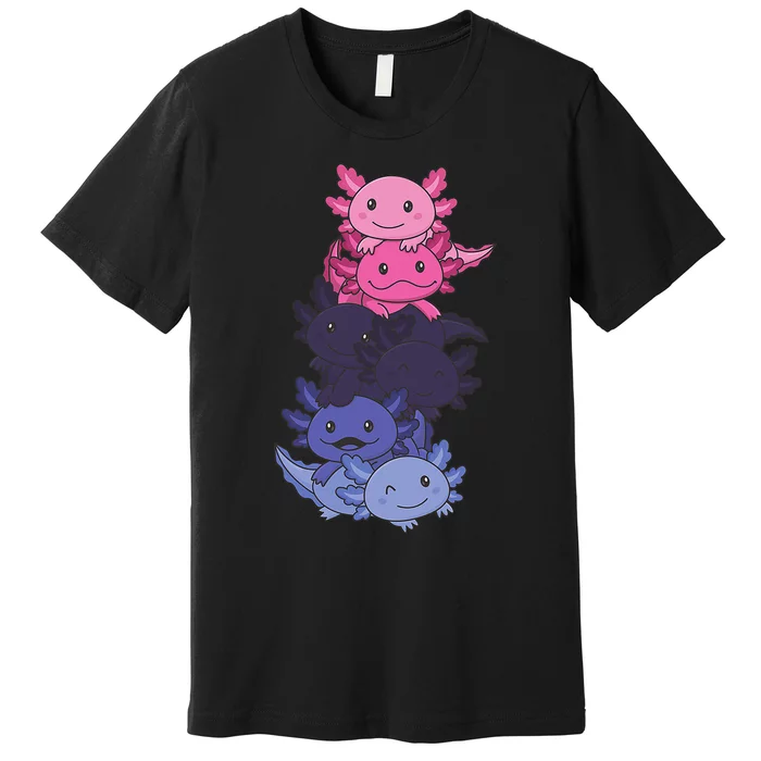 Omnisexual Gender fluid Pride LGBTQ Axolotl Premium T-Shirt