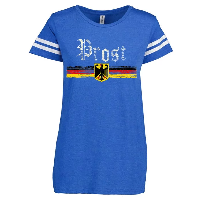 Oktoberfest German Flag Prost Vintage Enza Ladies Jersey Football T-Shirt