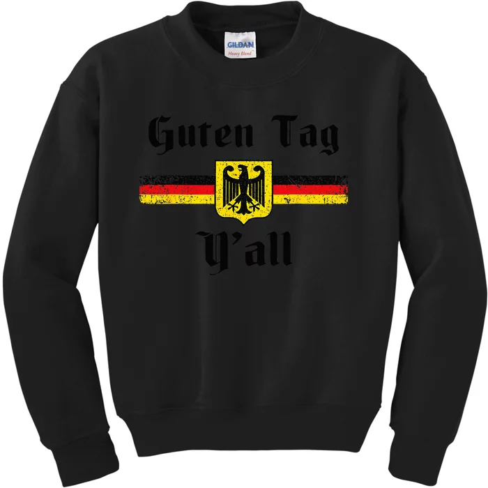 Oktoberfest German Flag Eagle Prost Guten Tag Y'all Fun Kids Sweatshirt