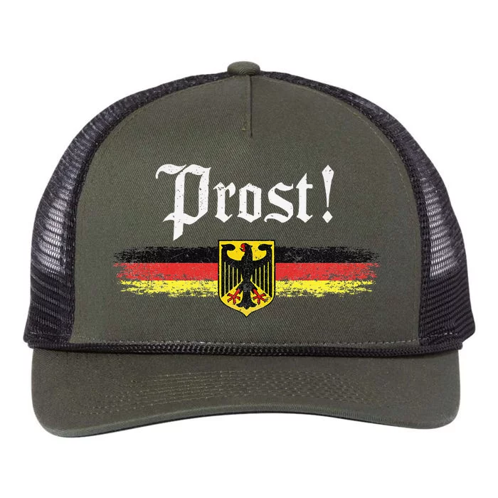 Oktoberfest German Flag Prost Vintage Retro Rope Trucker Hat Cap