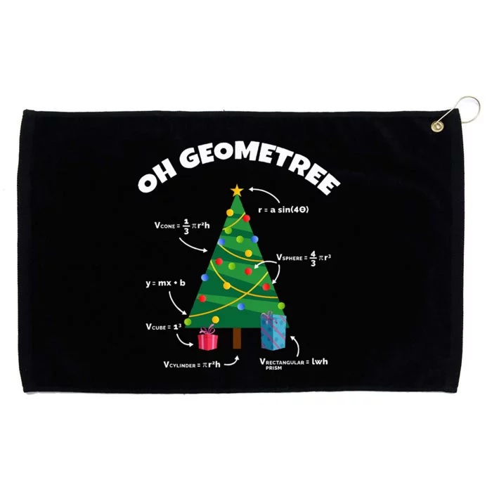 Oh Geometree Funny Christmas Tree Math Teacher Grommeted Golf Towel