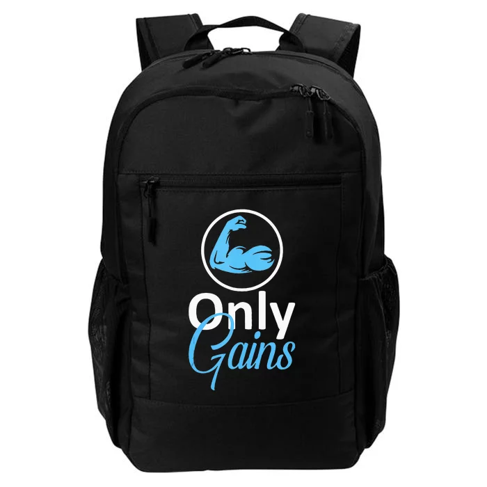 Only Gains Funny Gym Fitness Workout Parody Daily Commute Backpack