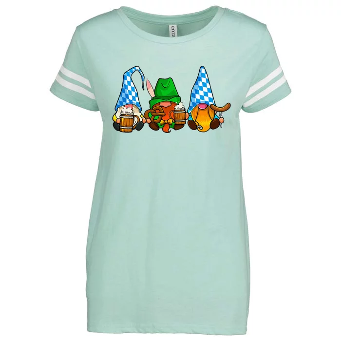 Oktoberfest Gnomes Funny Sausage Bratwurst German Party Enza Ladies Jersey Football T-Shirt