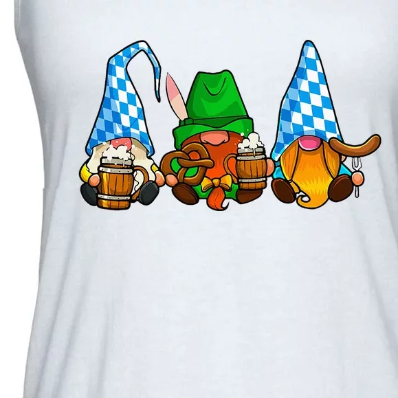 Oktoberfest Gnomes Funny Sausage Bratwurst German Party Ladies Essential Flowy Tank