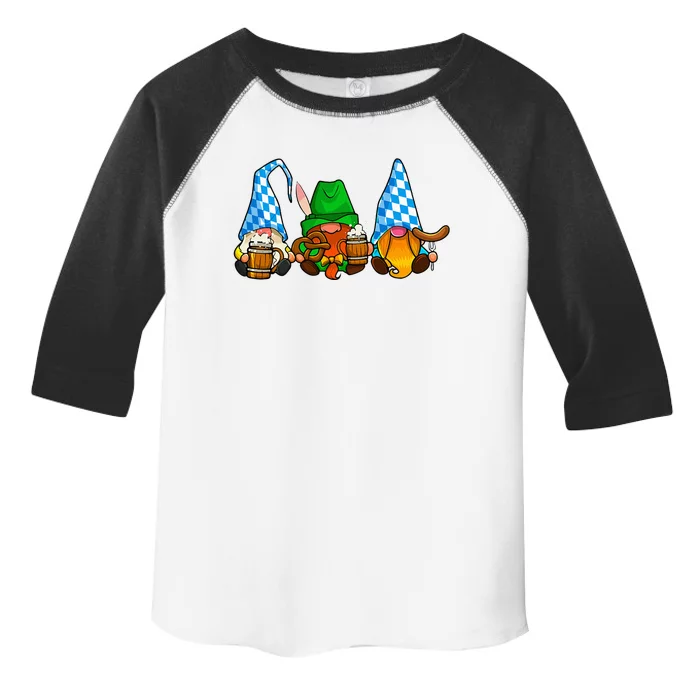 Oktoberfest Gnomes Funny Sausage Bratwurst German Party Toddler Fine Jersey T-Shirt