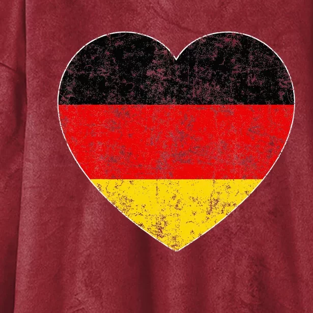 Oktoberfest German Flag Heart Germany Gift Mom Wife Hooded Wearable Blanket