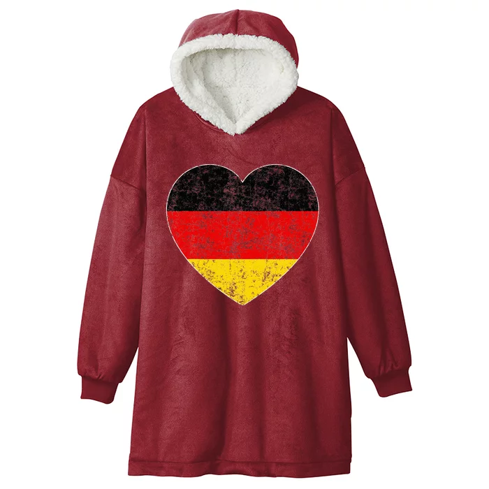 Oktoberfest German Flag Heart Germany Gift Mom Wife Hooded Wearable Blanket