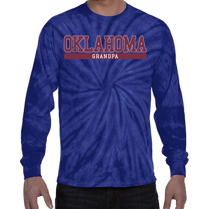 Oklahoma Grandpa Funny Tie-Dye Long Sleeve Shirt