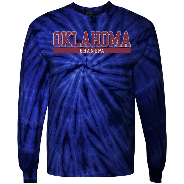 Oklahoma Grandpa Funny Tie-Dye Long Sleeve Shirt