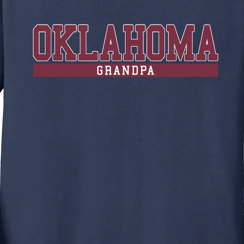 Oklahoma Grandpa Funny Kids Long Sleeve Shirt