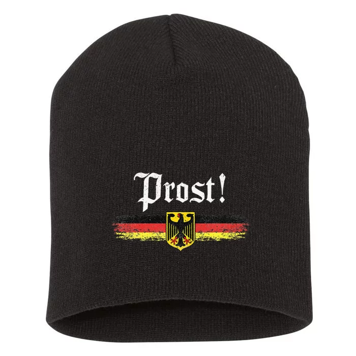 Oktoberfest German Flag Prost Vintage Short Acrylic Beanie