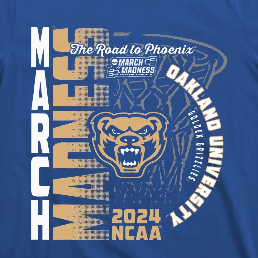 Oakland Golden Grizzlies March Madness 2024 Basketball T-Shirt