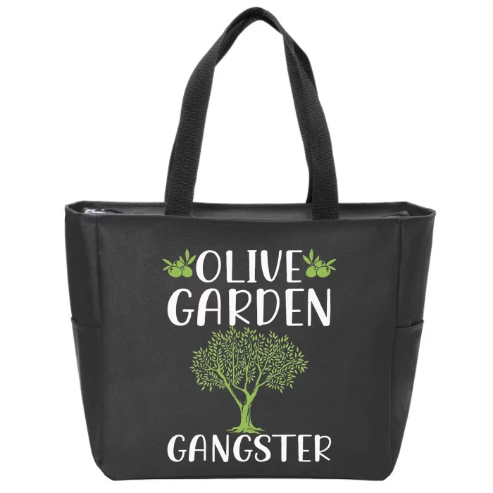 Olive Garden Gardening  Olive Zip Tote Bag