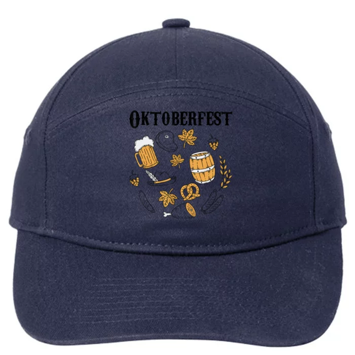 Oktoberfest German Germany Octoberfest 7-Panel Snapback Hat