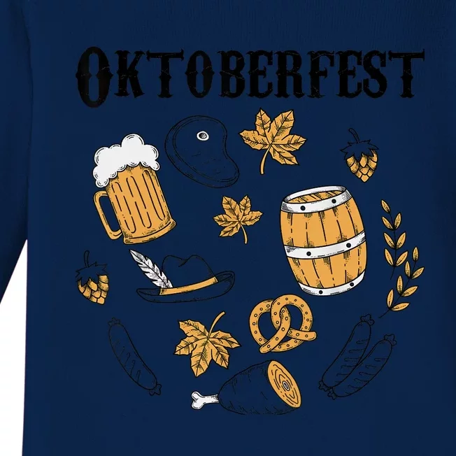 Oktoberfest German Germany Octoberfest Baby Long Sleeve Bodysuit