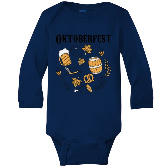 Oktoberfest German Germany Octoberfest Baby Long Sleeve Bodysuit