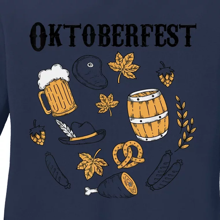 Oktoberfest German Germany Octoberfest Ladies Long Sleeve Shirt