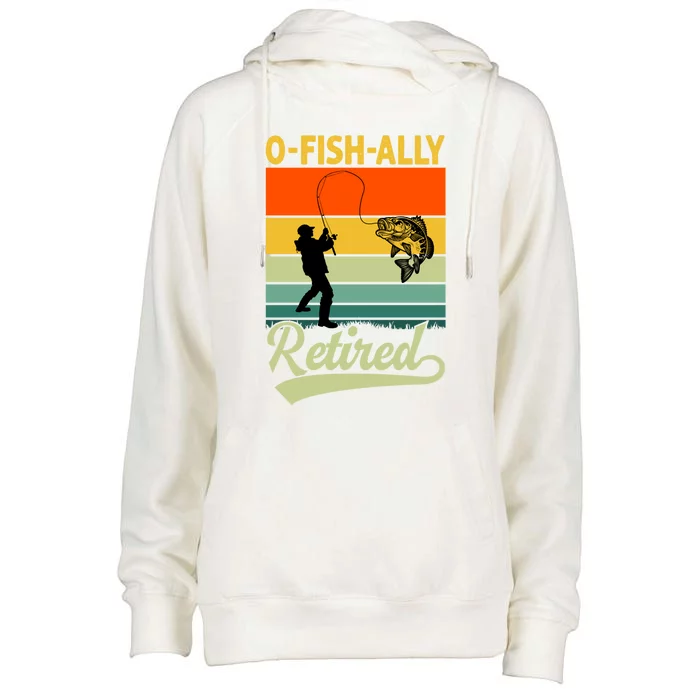 Ofunny Giftfishfunny Giftally Retired Funny Fishing Retirement Vintage Cool Gift Womens Funnel Neck Pullover Hood