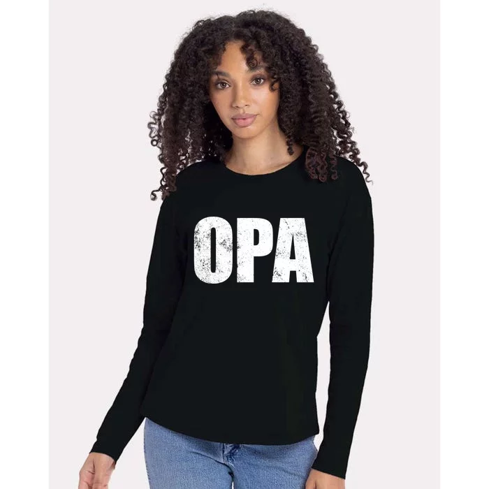 Opa Ger Grandfather FatherS Day Gift Grandpa Opa Gift Womens Cotton Relaxed Long Sleeve T-Shirt