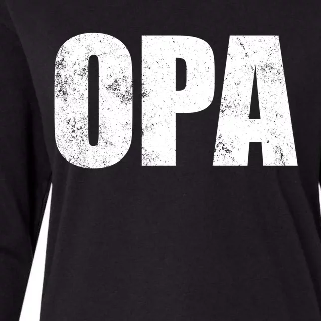 Opa Ger Grandfather FatherS Day Gift Grandpa Opa Gift Womens Cotton Relaxed Long Sleeve T-Shirt