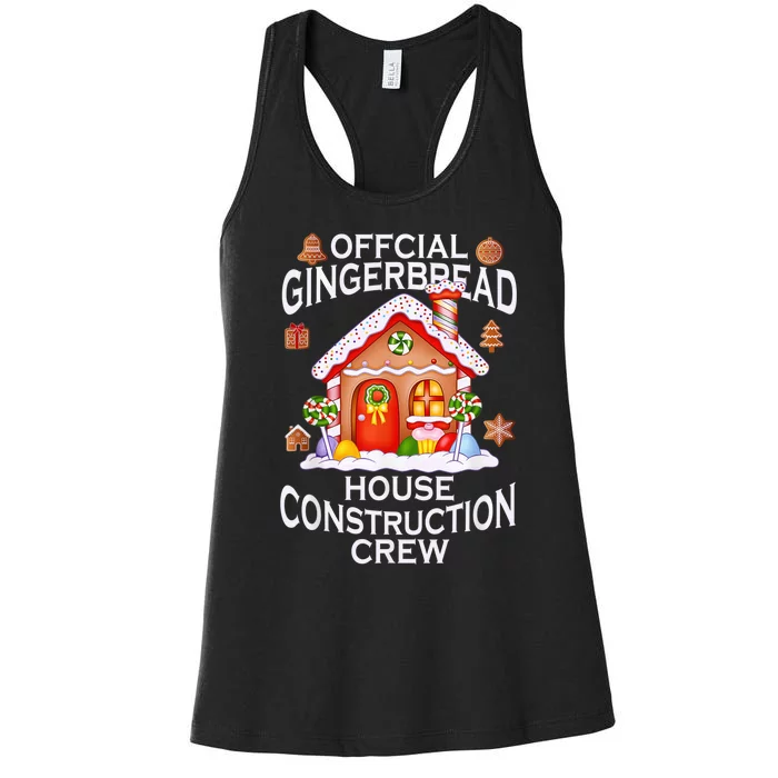 Official Gingerbread House Construction Crew Decorating Women's Racerback Tank