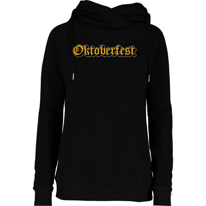 Oktoberfest German Holiday Festive Womens Funnel Neck Pullover Hood