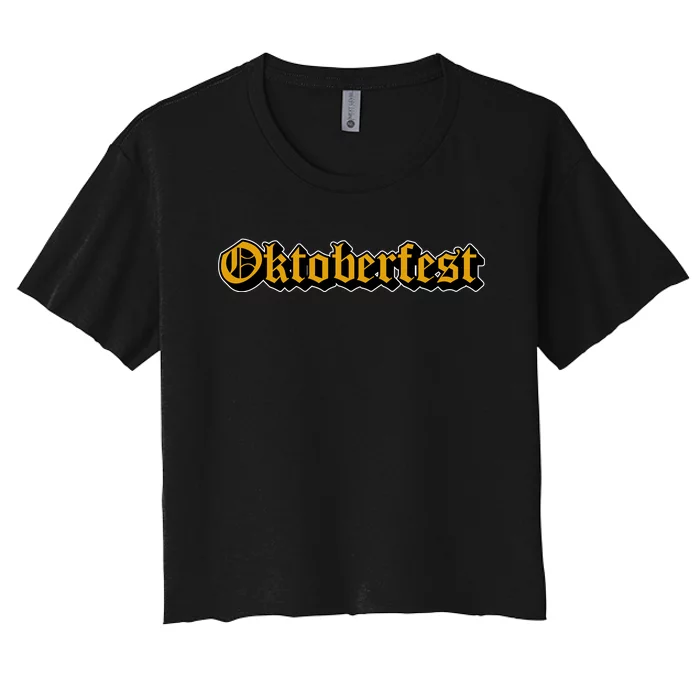 Oktoberfest German Holiday Festive Women's Crop Top Tee