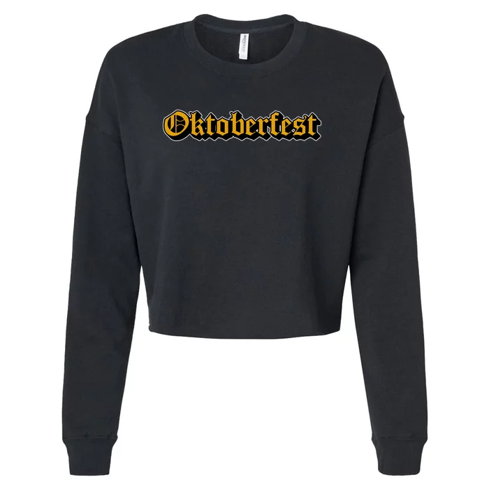 Oktoberfest German Holiday Festive Cropped Pullover Crew