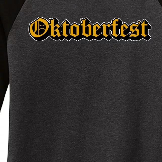 Oktoberfest German Holiday Festive Women's Tri-Blend 3/4-Sleeve Raglan Shirt